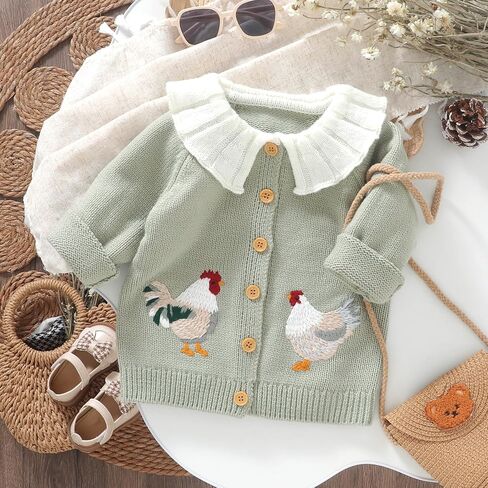 Baby Girl Cardigan Valentines Day Knit Sweater Love Heart Chunky Coat Knitwear Toddler Fall Winter Clothes in Saudi Arabia