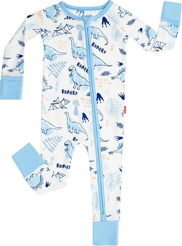 Baby One-Piece Romper Footless Bamboo Viscose Pajamas Sleepers for Baby Boys and Girls in Kuwait