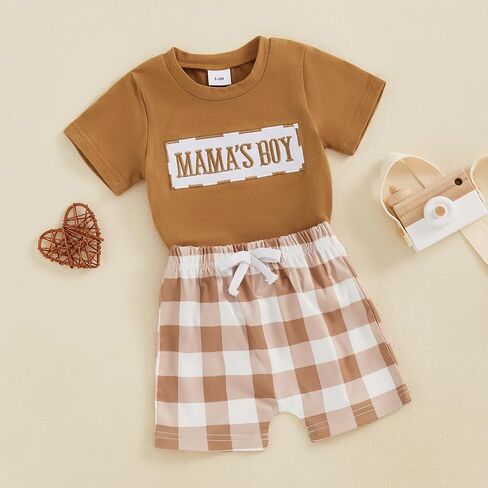 nzndshd baby boy voy close summer daddys/mamas boy مطابقة الزي قصير الأكمام التطريز in Kuwait