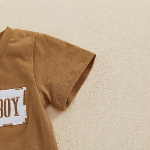 nzndshd baby boy voy close summer daddys/mamas boy مطابقة الزي قصير الأكمام التطريز in Kuwait
