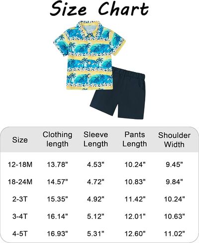 Coco&RARA Toddler Boy Clothes Baby Flamingo Hawaiian Outfits Short Sleeve Shirt + Elastic Waist Shorts Summer Beach Set in Kuwait