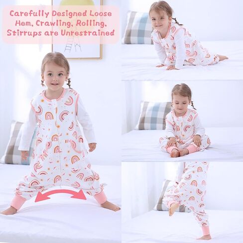 Toddler Sleep Sack with Feet, 0.5TOG Wearable Blanket, Baby Sleeping Sack with Legs in Saudi Arabia