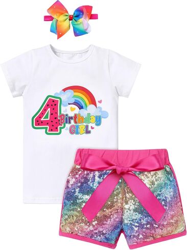 IMEKIS Baby Girl 1st Birthday Outfit Mouse Romper Sequin Shorts Headband Summer Cake Smash Photo Shoot in Saudi Arabia