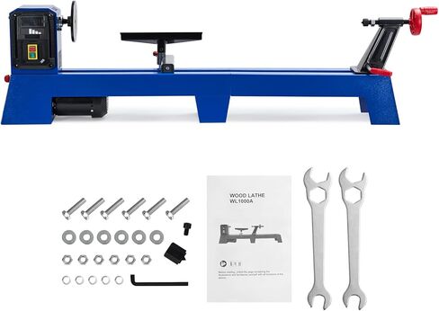 0.54 HP PROWSET BENCHTOP WOOD مخرطة 14 "× 40" مع 4 سرعات قابلة للتعديل 1040 1480 2130 2980 دورة في الدقيقة مجموعة ملحقات كاملة للمشاريع الخشبية in Kuwait