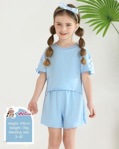 SANMIO Toddler Girl Clothes 18M-6T Toddler Girls Outfits Cute T-Shirt+Shorts+Headband 3Pcs Summer Baby Clothing Sets in Kuwait
