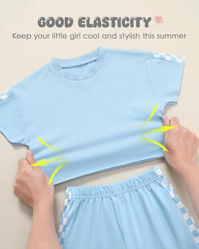 SANMIO Toddler Girl Clothes 18M-6T Toddler Girls Outfits Cute T-Shirt+Shorts+Headband 3Pcs Summer Baby Clothing Sets in Kuwait
