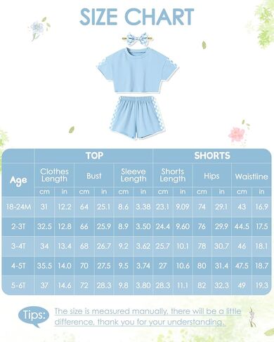 SANMIO Toddler Girl Clothes 18M-6T Toddler Girls Outfits Cute T-Shirt+Shorts+Headband 3Pcs Summer Baby Clothing Sets in Kuwait