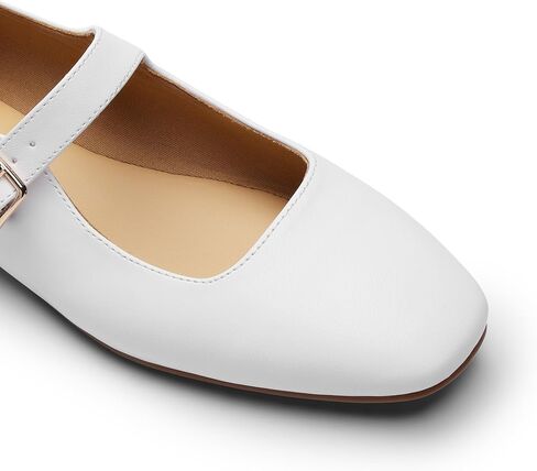 DREAM PAIRS Women's Square Toe Mary Jane Flats | square toe mary jane shoes comfortable classic casual dress ballet flats with buckle strap for daily and work office in Saudi Arabia