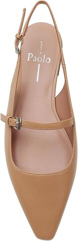 Linea Paolo - Celeste - Womens Leather Or Patent Slingback Flats in Saudi Arabia