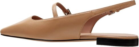Linea Paolo - Celeste - Womens Leather Or Patent Slingback Flats in Saudi Arabia