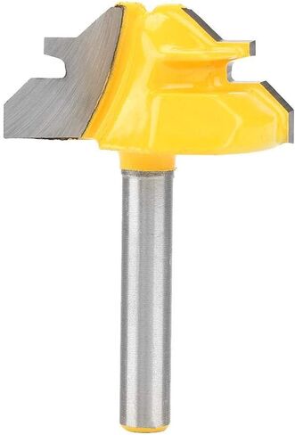 جهاز التوجيه Miter Lock 1/4 بوصة شانك 45 درجة ، أدوات غراء قفل Miter Miter Woodworking تم تعيينها لـ 1/2 "5/8" 3/4 "خشب (1/4 شانك) in Kuwait