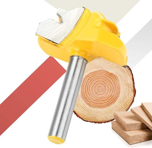 جهاز التوجيه Miter Lock 1/4 بوصة شانك 45 درجة ، أدوات غراء قفل Miter Miter Woodworking تم تعيينها لـ 1/2 "5/8" 3/4 "خشب (1/4 شانك) in Kuwait