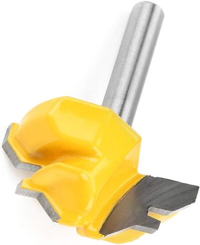 جهاز التوجيه Miter Lock 1/4 بوصة شانك 45 درجة ، أدوات غراء قفل Miter Miter Woodworking تم تعيينها لـ 1/2 "5/8" 3/4 "خشب (1/4 شانك) in Kuwait