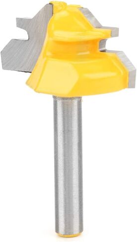 جهاز التوجيه Miter Lock 1/4 بوصة شانك 45 درجة ، أدوات غراء قفل Miter Miter Woodworking تم تعيينها لـ 1/2 "5/8" 3/4 "خشب (1/4 شانك) in Kuwait