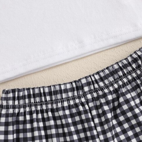 Toddler Boys Summer Clothes Funny Car Printed T-Shirt Plaid Shorts 2Pcs Little Kids Outfits Set in Saudi Arabia