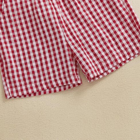 Toddler Boy Clothes Fire Engine Embroidery T-Shirt Plaid Shorts Summer Baby Boys Outfits in Saudi Arabia