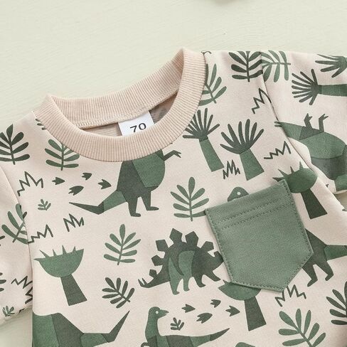 Baby Boy Short Outfits Summer Toddler Boy Shorts Dinosaur Short Sleeve T-shirt 2 Pcs Summer Baby Boy Short Set in Saudi Arabia