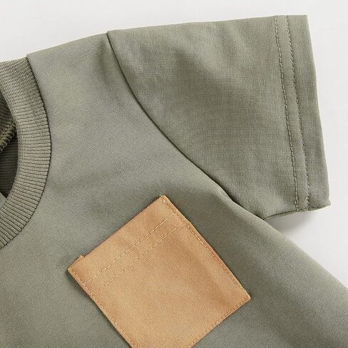 MERSARIPHY Toddler Baby Boy Summer Clothes Short Sleeve T Shirt Shorts Set Infant Boy Stripe Casual Outfit 6 12 18 24 Months in Kuwait