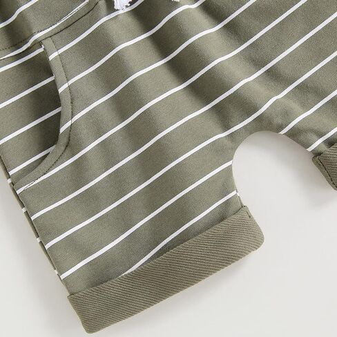 MERSARIPHY Toddler Baby Boy Summer Clothes Short Sleeve T Shirt Shorts Set Infant Boy Stripe Casual Outfit 6 12 18 24 Months in Kuwait