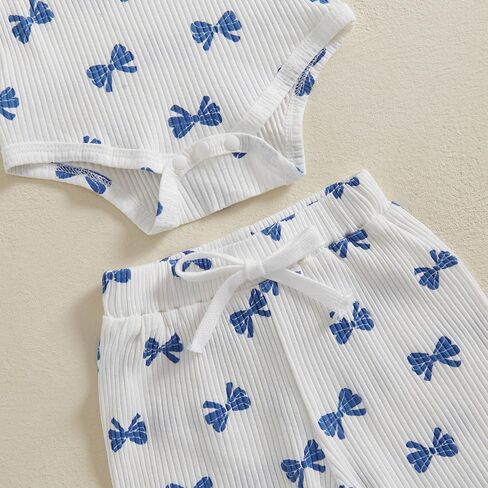Newborn Infant Baby Girls Summer Outfit Ribbed Short Sleeve Romper + Floral Elastic Waist Shorts + Headband Sets in Kuwait