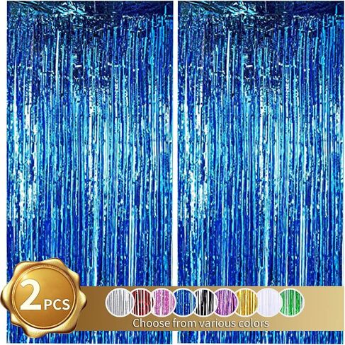 BEISHIDA 2Pcs Purple Gold Door Streamers Congrats Grade 2025 Decoration Backdrop Foil Fringe Tinsel Party Streamers Curtains for Birthday Graduation Mardi Gras Lakers Decoations (3.28 ft x 6.56 ft) in Saudi Arabia