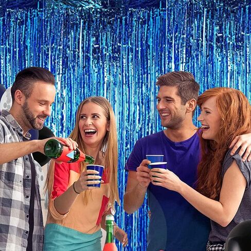 BEISHIDA 2Pcs Purple Gold Door Streamers Congrats Grade 2025 Decoration Backdrop Foil Fringe Tinsel Party Streamers Curtains for Birthday Graduation Mardi Gras Lakers Decoations (3.28 ft x 6.56 ft) in Saudi Arabia