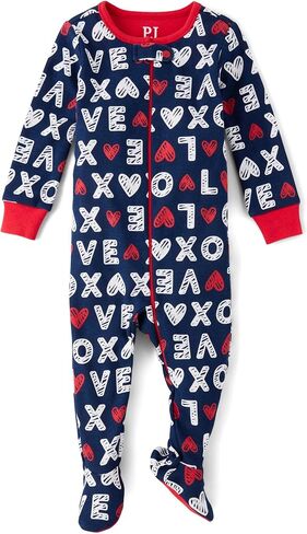 The Children's Place Baby Boys' and Toddler Long Sleeve 100% Cotton Zip-Front One Piece Footed Pajama in Saudi Arabia