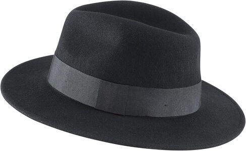 Home Prefer Mens Wool Fedora Hat with Band Classic Wide Brim Fedora Hat for Men Women Panama Dress Hat in Kuwait