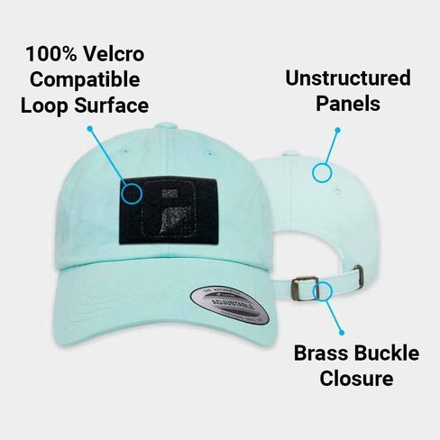 Pull Patch Curved Bill Dad Hat | Khaki Unstructured Tactical Cap | 2x3 Inch Loop Surface to Attach Morale Patches in Saudi Arabia