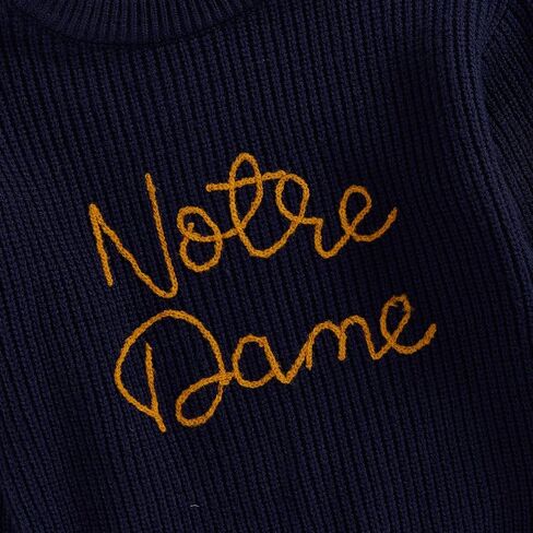 Toddler Baby Boy Girl Football Outfit Notre Dame Sweatshirt Long Sleeve Knitted Pullover Fall Winter Clothes in Kuwait