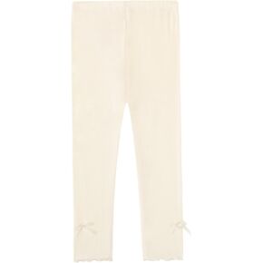Girl’s Leggings-Viscose Made from Bamboo, Soft Pants Toddler Girls Long Pants Cute Ribbed Bottoms with Bow