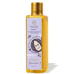 Little Rituals BLACK SESAME - BABY MASSAGE OIL Certified Organic, Wood Cold-Pressed for Skin and Hair with SWISS Plant Actives - 200 ml. Dermatologist Tested by Pediatrics, Mild & Gentle & Safe