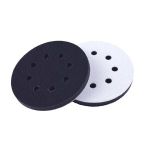 2PCS 5 Inch 8 Holes Buffer Pads Self Adhesive Velour Backed Soft Buffer Pad Sanding Foam Pad for Automotive Wood Metal Furniture Surface Polishing and Grinding