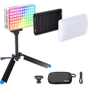 Amaran Ace 25c Kit, Pocket RGBWW LED Light, Boost Mode Up to 32W, Full-Color Mini Video Light (2,300-10,000K), 1,500 Lux@1m at 5,600K, 4500mAh Battery with PD Charging for Mobile Creators (White)