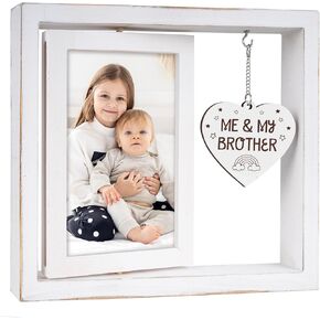 Me and My Brother Picture Frame,Baby Gifts for Boys,New Baby Gift,Big Brother Gifts for Boy,New Born Baby Boys Gift,Baby Room Decor Photo Frame 4x6