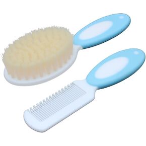 Baby Hair Brush Soft Goat Bristles-Ideal for Cradle Cap-for Newborns & Toddlers-Natural Perfect Baby Registry Gift