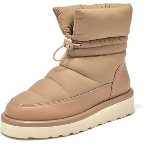 BEAU TODAY Snow Boots for Women, Platform Anti-Slip Winter Ankle Booties,Comfort Wool Round Toe Women Boots, Ladies Comfortable Short Boots Outdoor