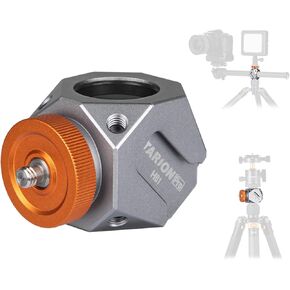 TARION Cold Shoe Adapter for Tripod: Multifunctional Extension Bracket Rack with 1/4 Thread Holes Cold Shoe Mounts Universal 3/8 to 1/4 Screw Adapter for Camera Tripod Magic Arm Light MC-H01