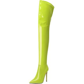 Over The Knee Boots for Women Thigh High Stiletto Zipper Pointed Toe Long Boots Classic Fashion Sexy Tall Boots