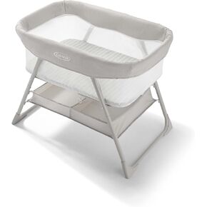 Graco DreamMore Bedside Bassinet, Newborn Bassinet, Travel Bassinet, Portable Bassinet for Newborn Babies to 6 Months, Willow