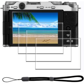 Screen Protector for Fujifilm X-M5 Fuji XM5 + Hand Lanyard [3+1 Pack],Tempered Glass Easy Installation
