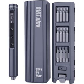 Mini Electric Screwdriver, With LED light and screen，Precision Screwdriver Set, Magnetic Storage, Electric Screwdriver for Electronics Phone Camera Laptop Watch - Grey