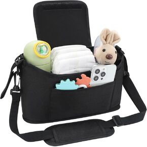 Accmor Universal Stroller Organizer, Stroller Bag Caddy Organizer, Stroller Organizer Accessories for Uppababy, Baby Jogger, Nuna, Doona, Britax Strollers