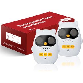 Audio Baby Monitor with Rechargeable Battery, Full-Duplex Wireless Intercom with 1000Ft Range, Baby Monitor Audio Only with Clear Sound, Two-Way Talk - for Home, Kids, Elderly, Pets, Indoor/Outdoor