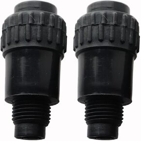 2PCS Air Compressor Breather Hose 16x1.5 Plastic Breather Nozzle Threaded Oil Plug Connector For Air Compressor Breather Hole Breather Cap Anti-Oil Injection Breather Valve Black