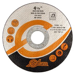 25 Cutting Discs 4 1/2 Metal - Circular Cut-Off Wheels - Metal and Stainless Steel - for Angle Grinders - Thin 4 1/2 x0.04x7/8 inch Cutting Disc for Various Applications 7/8 inches Shaft, Orange