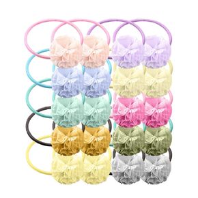 NIIIYTYB 20PCS Baby Hair Ties Pom Pom Hair Ties for Kids with Balls Toddler Bow Hair Ties for Girls Multicolor Stretchy Ponytail Holders Hair Ties for Toddlers Cute Toddler Girl Hair Tie Accessories
