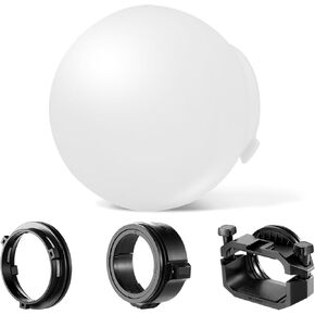 Neewer CRS6 Softbox Diffusion Dome with 3 Adapter Rings, Compatible with Godox V1 Z1 Z2 Round Head Flash and Square Speedlite Z760 and More, Mount for Video Light MS60B MS60C MS150B