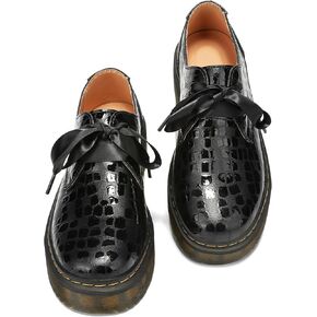 Women Lace-up Platform Chunky Loafers Classic Lug Sole Oxford Shoes Business Work Office Dress Shoes