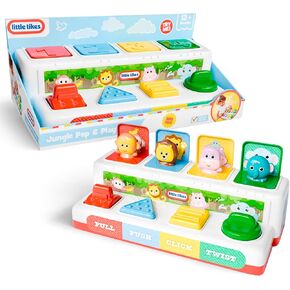 Lollipop Little Tikes Pop and Play Pals - Pop-Up Action Toy for Toddlers - Pull, Push, Click, Twist - Develop Motor Skills and Exploration Montessori Learning Toy